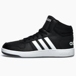 Adidas Hoops 2.0 Mid Mens Classic Court Basketball Sneakers Trainers Black