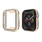Leishouer Soft Case Compatible for Apple Watch Series 3 38mm Screen Protector All Around Protective Case High Definition Ultra-Thin Cover For iWatch Series 3 38mm - Gold