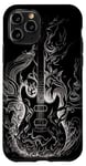 Coque pour iPhone 11 Pro Conception de bande de silhouette noire de guitare