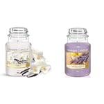 Yankee Candle Scented Candle | Vanilla Large Jar Candle | Burn Time: Up to 150 Hours & Scented Candle, Lemon Lavender Large Jar Candle, Long Burning Candles