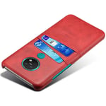 HualuBro Nokia 7.2 Case, Nokia 6.2 Case, Premium PU Leather Ultra Slim Shockproof Back Bumper Phone Case Cover with Card Slot Holder for Nokia 7.2 / Nokia 6.2 Phone Case (Red)