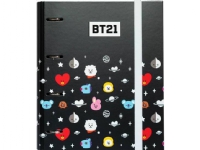 Line Friends BT21 - Ringpärm för dokumentförvaring med elastiskt band (4 ringar)