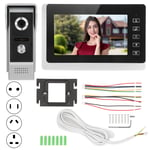 7in TFT LCD Wired Video Doorbell 2 Way Night Security Systerm 10 BST