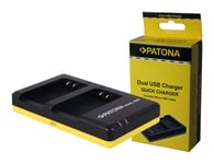 Patona Dual Quick-Lader forNikon ENEL20 EN-EL20 inklusiv Micro-USB kabel 150601947 (Kan sendes i brev)