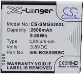 Kompatibelt med Samsung SM-J320A, 3.8V, 2400 mAh