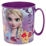 Kids Character Licence Mug 350ML Drinking Re-Usable Plastic Cup Microwave Safe (Frozen 2 Purple)