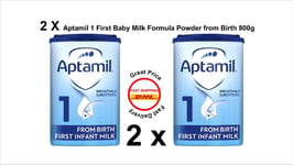 Pack of 2 x Aptamil 1 First Baby Milk Formula Powder from Birth 800g