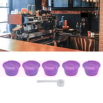 5 st 50 ml kaffekapslar återanvändbara kaffefilterkopp med sked för DOLCE GUSTO kaffemaskinLila