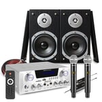 Home Karaoke System with Speakers, AV430A Amplifier and Wireless Microphones