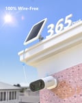 2K Wireless WiFi Outdoor Security Camera Battery with Solar Panel Two-way Talk
