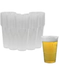 50 st 568 ml Återanvändbara Genomskinliga Pint Plastkoppar