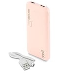 Batterie Externe Universelle Power Bank 10 000 mAh (2 x USB / 2,1 A) Cool Leather Rose