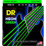 DR Strings NGE-10 Hi-Def neon green el-guitar-strenge, 010-046