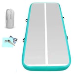 FBSPORT 20 cm Thick Airtrack Gymnastics Tumbling Mat 6 M Inflatable Mattress Air Tumbling Track Mat for Exercise Fitness Sport with Electric Pump | 1M width