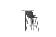 Venture Design Plaza & Alexi bargrupp Brun/svart 2 stolar & bord 60 cm