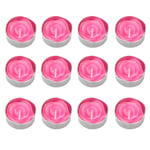 Decdeal Rose Scented Tea Lights Candles 12 Packs 2 Hours Burn Duration Highly Scented Rose Shaped Candle Set for Wedding Proposal Birthday Valentines Day Festivals