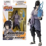 BANDAI Anime Heroes - Naruto Shippuden Hjältar 17 Cm Figur Sasuke Uchiwa