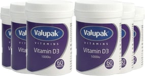 6 X Valupak Vitamin D 1000Iu