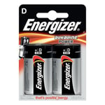 Energizer Alkaline Power D batterier (2 stk)