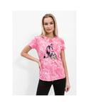Guess Short Sleeve Womens Flower Girl Easy T-Shirt - Pink Cotton - Size Medium
