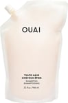 OUAI Thick Shampoo Refill - Moisturizing Shampoo with Keratin, Marshmallow Root,