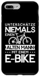 Coque pour iPhone 7 Plus/8 Plus E-Bike Vélo de fitness Ne jamais sous-estimer le vieil homme