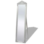 vidaXL Free-Standing Mirror Baroque Style 160x40 cm Silver GF0