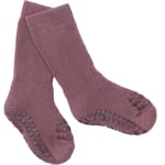 GObabyGO non-slip socks – misty plum - 6-12m