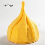 Pointed Hats Windmill Caps Knitted Wool Yellow