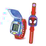 VTech - Disney Junior, La Montre-Jeu à Clapet Interactive de Spidey, Écran Animé, Bracelet Souple, 9 Cadrans, 4 Jeux Éducatifs, Cadeau Enfant de 3 à 7 Ans - Contenu en Français