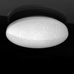LUMIRA Plafonnier LED ciel étoilé, 24 W, intensité variable via interrupteur, rond, Ø 33 cm, blanc neutre