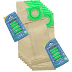 VACSPARE 10 Dust Bags & Fresheners For Sebo K1 K3 Series Vacuum Cleaner Hoover Paper Bags