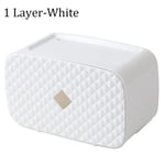 Toilet Paper Holder Storage Rack Tissue Box Shelf White 1 Layer