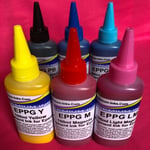 6x100ml Non OEM PIGMENT Ink for Epson XP 8000 8005 8500 8505 8600 8605 8700 378
