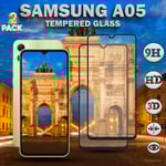 2-Pack Samsung Galaxy A05 - Härdat Glas 9H - Super Kvalitet 3D Skärmskydd