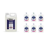 McKLords Thick Strong Bleach, 5 Litre & Carex Dermacare Moisture Antibacterial Hand Wash, Boosted Moisturising Action. Antibacterial Soap with Added Moisturisers, Gentle Hand Soap, Pack of 6 x 250ml