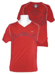 New NIKE PRO Compression Mens  Layer Shirt V Neck Red Medium