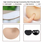 Women Enhancer Bra Pads Push Up Silicone Gel Sponge Inserts Soft A Nude