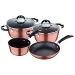 Bergner Q2915 Set of 6 Forged Aluminium Induction Cookware, Brown
