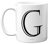 Personalised Alphabet Initial Mug - Letter G Mug, Gifts for Him Her, Fathers Day, Mothers Day, Birthday Gift, 11oz Ceramic Dishwasher Safe Mugs, Anniversary, Valentines, Christmas Present, Retirement