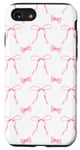 Coque pour iPhone SE (2020) / 7 / 8 Sweet Coquette Rubans et nœuds roses pour fille