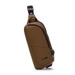 Pacsafe Unisex-Adult Vibe 150 2.5 Liter Anti Theft Crossbody Pack-Lockable Zippers, RFID Safe, Tan, One Size