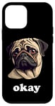 Coque pour iPhone 12 mini Funny Sassy Carlin dit Okay Cute Pet Dog