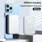 10000mAh bärbar trådlös laddare Macsafe extra reservexternt magnetiskt batteripaket Power Bank för iPhone 13 14 15 Pro white