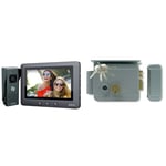 Eura VDP-45A3 Alpha Interphone vidéo 4 Fils avec écran Couleur 7" Noir & Extel - Serrure électrique - WE 5001/2 BIS, pour Ouverture Gauche ou Droite