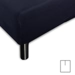 Formsydda lakan med U-split - 180x200 cm - Mörkblått - 100% bomull jersey lakan - Formsydda lakan för elevationssäng