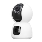 Dual Lens Indoor Camera 1080P Wireless WiFi Security Camera Color Night Visi US