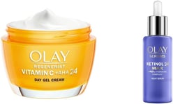 Olay Cream & Retinol 24 MAX Night Serum with 40% More Retinol Complex, Advanced 