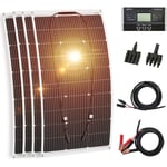 Kit de panneau solaire 400W Panneau solaire monocristallin semi-flexible pour maison/VR/batterie/bateau