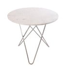 Dining O Table - White Carrara/Stainless Steel